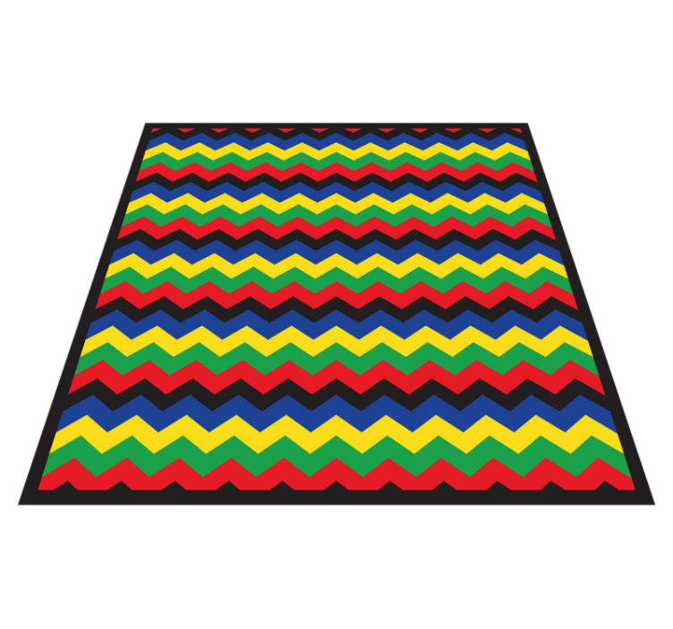 Lively zigzag element vinilne preproge z vzorci - TenStickers