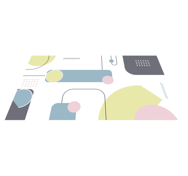 Pastel geometric shapes vinilne preproge z vzorci - TenStickers