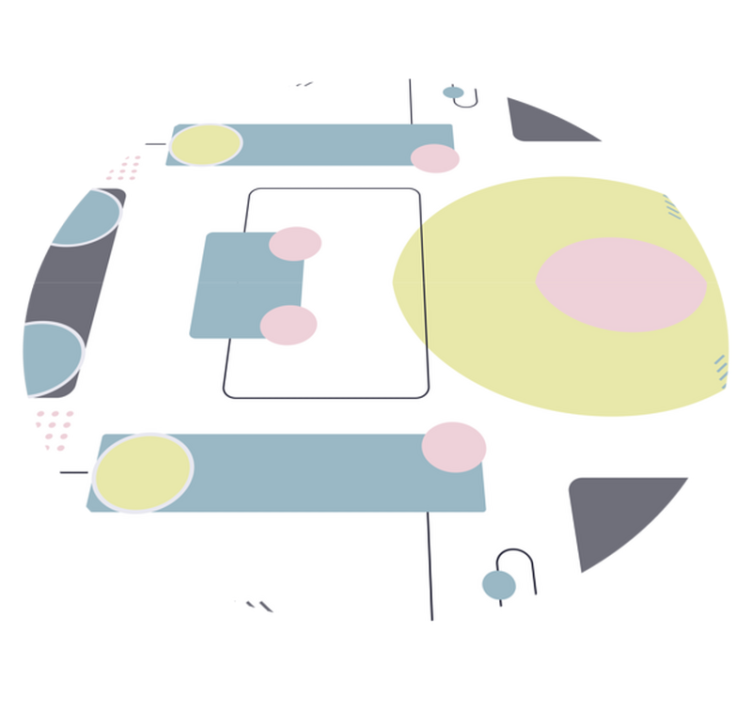 Abstract circular shapes vinilne preproge z vzorci - TenStickers