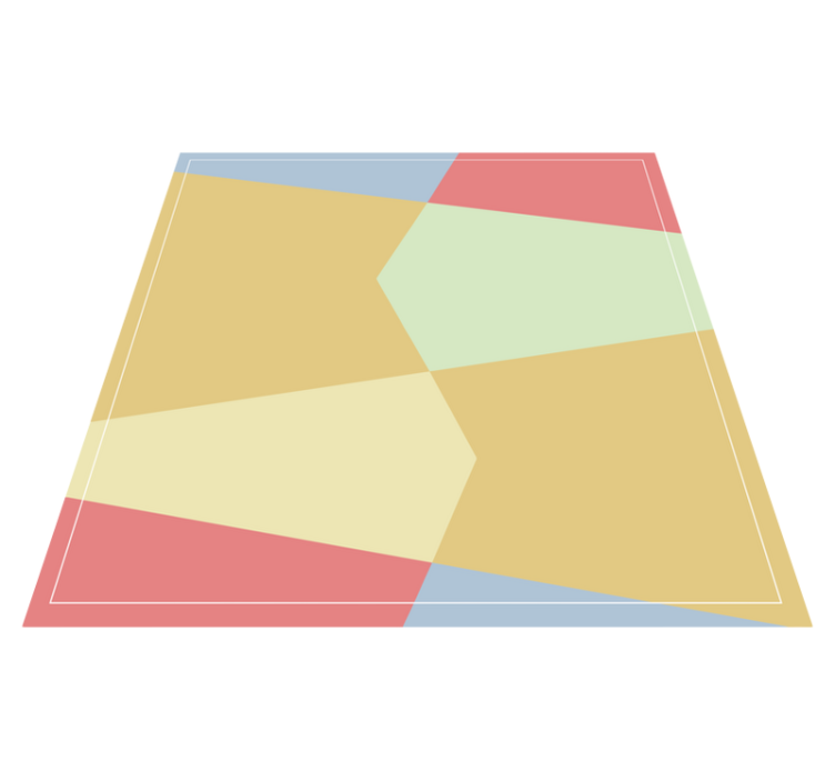 Lively geometric composition vinilne preproge - TenStickers