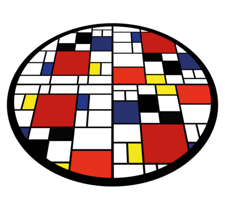 Color block layout sodobne vinilne preproge - TenStickers