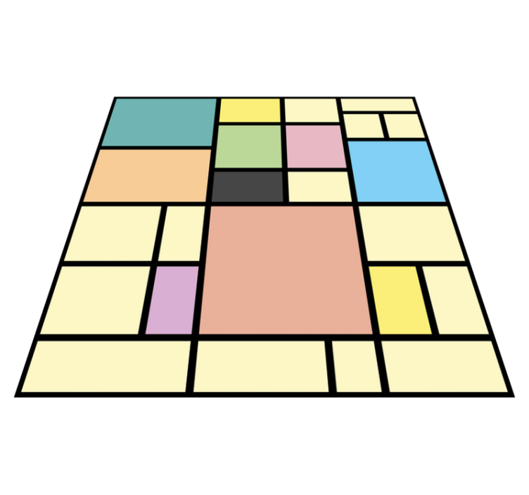 Vibrant geometry vinilne preproge z geometrijskimi vzorci - TenStickers