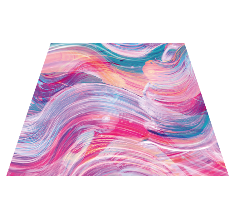Colorful wave swirls vinilna preproga - TenStickers
