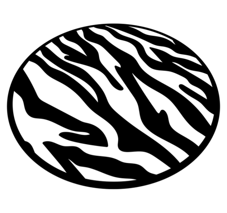 Zebra striped pattern vinilni tepih s potiskom živali - TenStickers