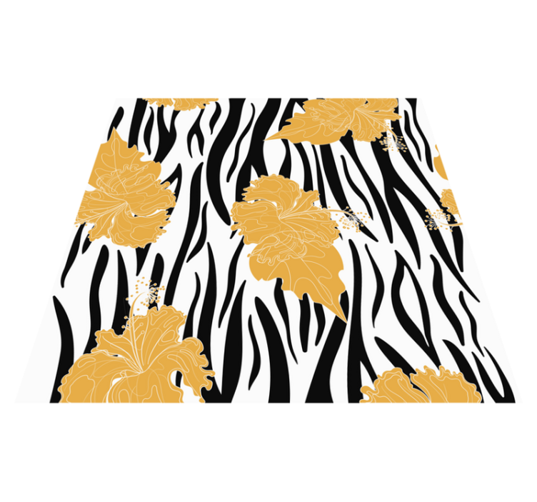 Zebra jungle pattern vinilni tepih s potiskom živali - TenStickers