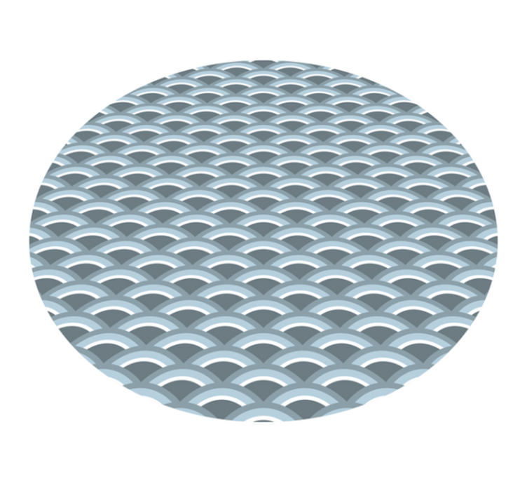 Kačja koža modri vzorec krožna preproga - TenStickers