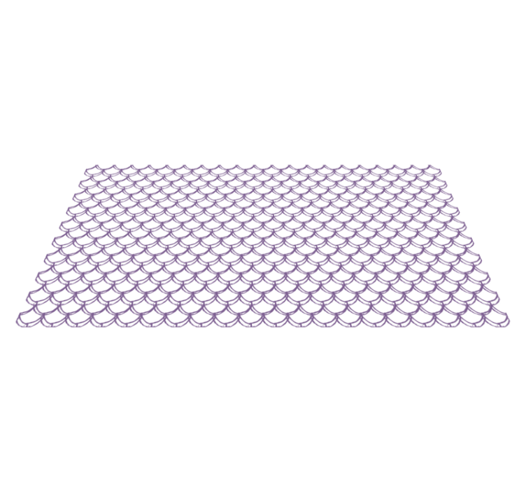 Scalloped purple pattern vinilna preproga za kopalnico - TenStickers