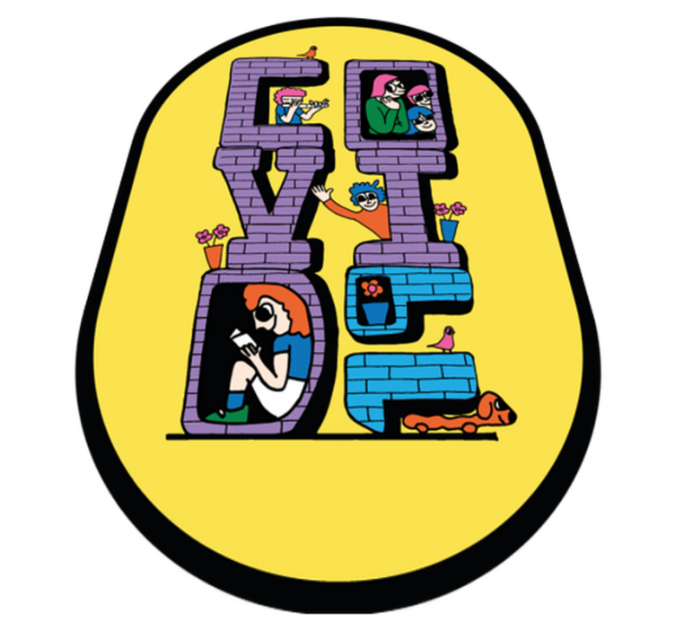 Sodobna vinilna talna preproga covid19 - TenStickers