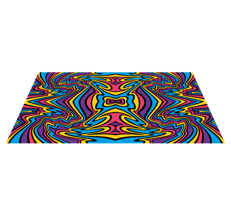 Psychedelic swirl pattern vinilne talne obloge - TenStickers