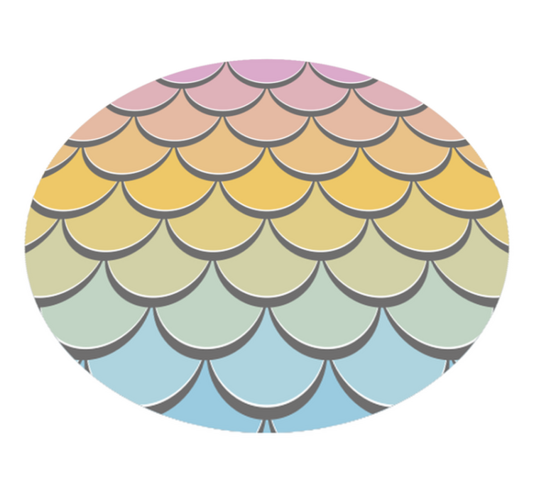 Pisane ribje luske vinilna preproga - TenStickers