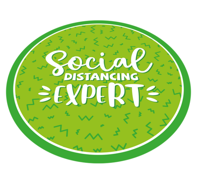 Social distancing expert vinilna preproga svetovni zemljevid - TenStickers