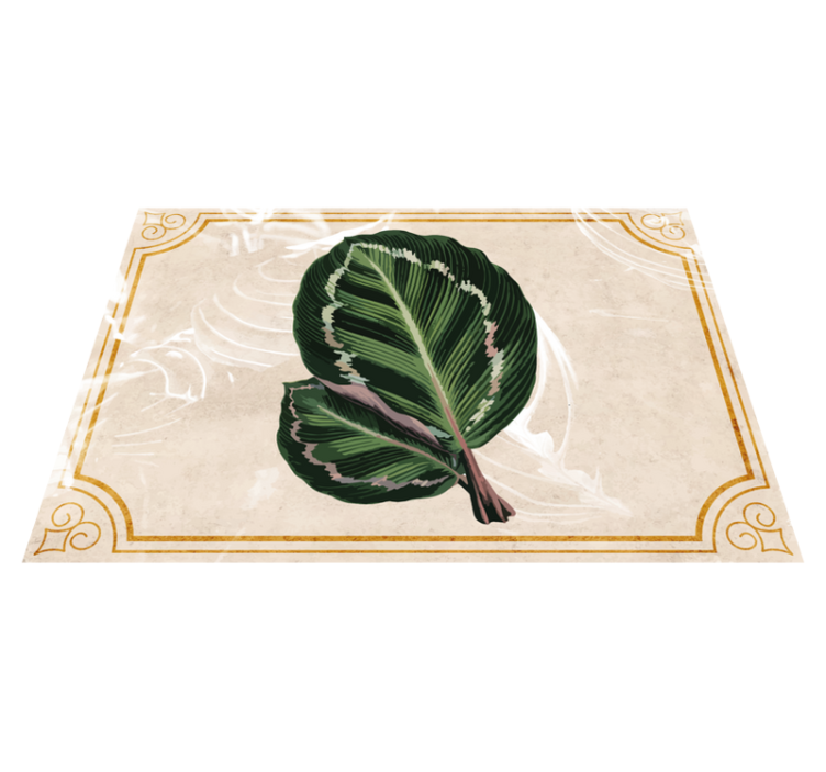 Leaf motif elegance naravna vinilna preproga - TenStickers