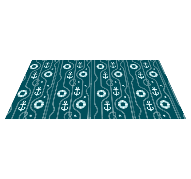 Modro navtično sidro Vinilna preproga za kopalnico - TenStickers