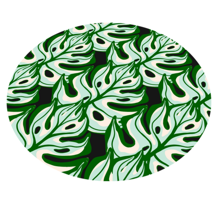 Tropical leaf components naravne vinilne preproge - TenStickers