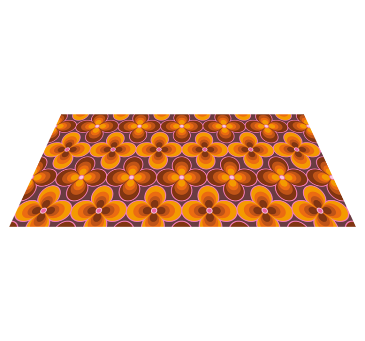 Retro cvetlični vzorec Vintage vinilna preproga - TenStickers