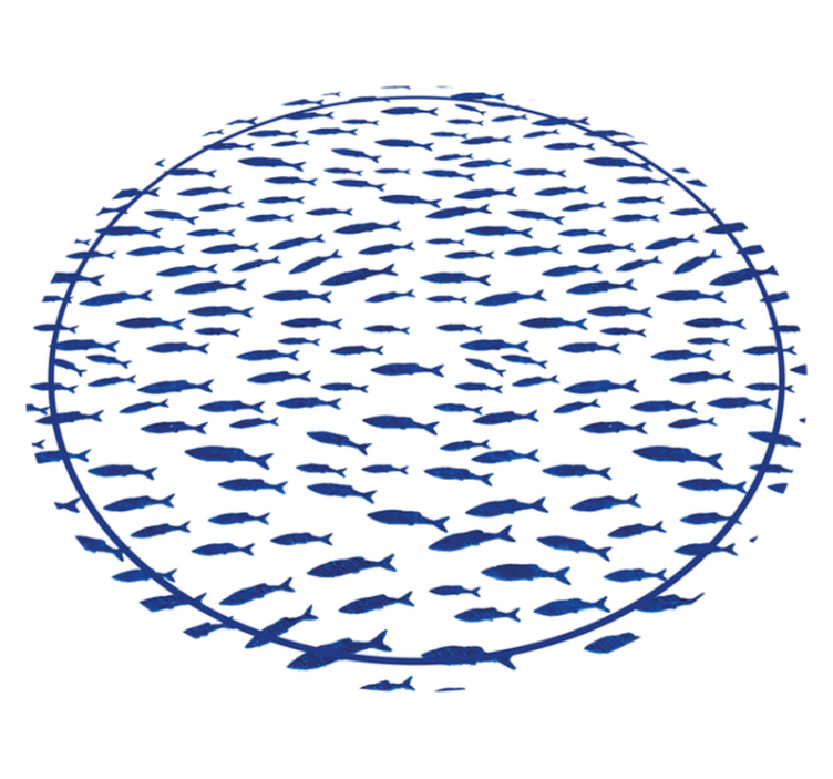 Jata rib vinilni tepih s potiskom živali - TenStickers