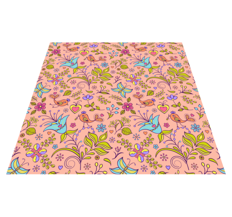 Floral spring motif cvetlična vinilna preproga - TenStickers