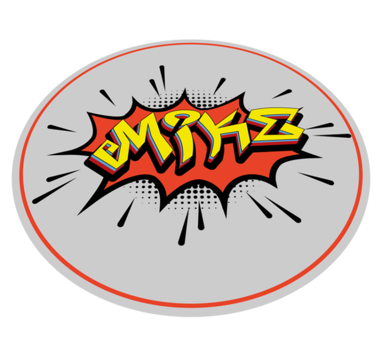 Eksplozija imen Vinilna preproga z imeni - TenStickers