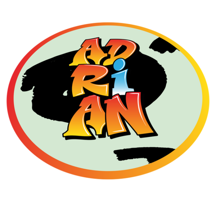 Grafitna črka vašega imena prilagojena preproga - TenStickers