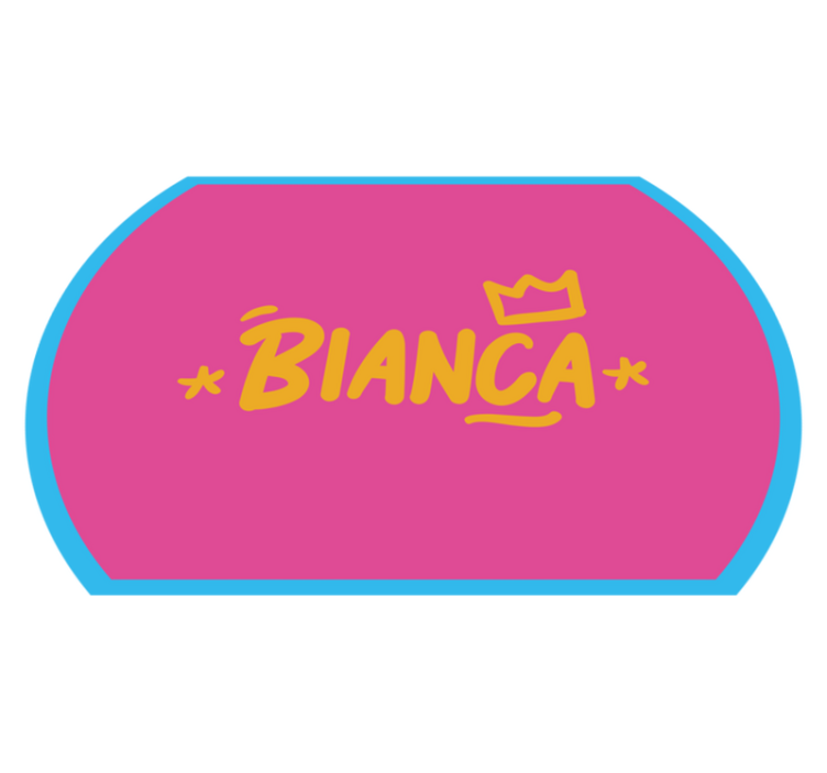 Vinilna preproga z imeni in modrim robom - TenStickers