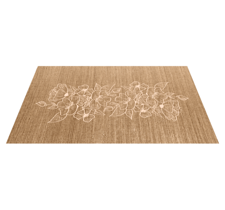 Eleganca s cvetličnim okrasjem Vinilna preproga za vhod - TenStickers