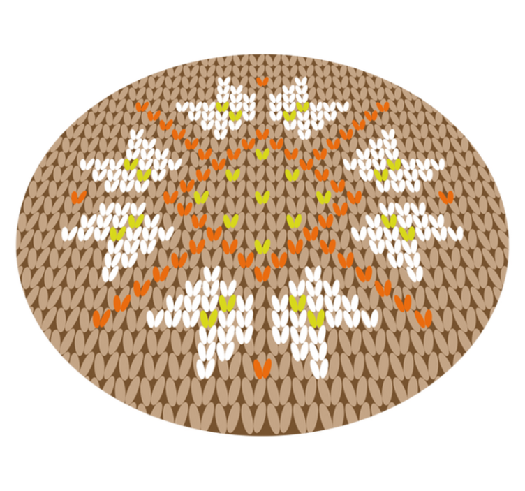 Cvetlično okrašen slog Vinilna preproga za vhod - TenStickers