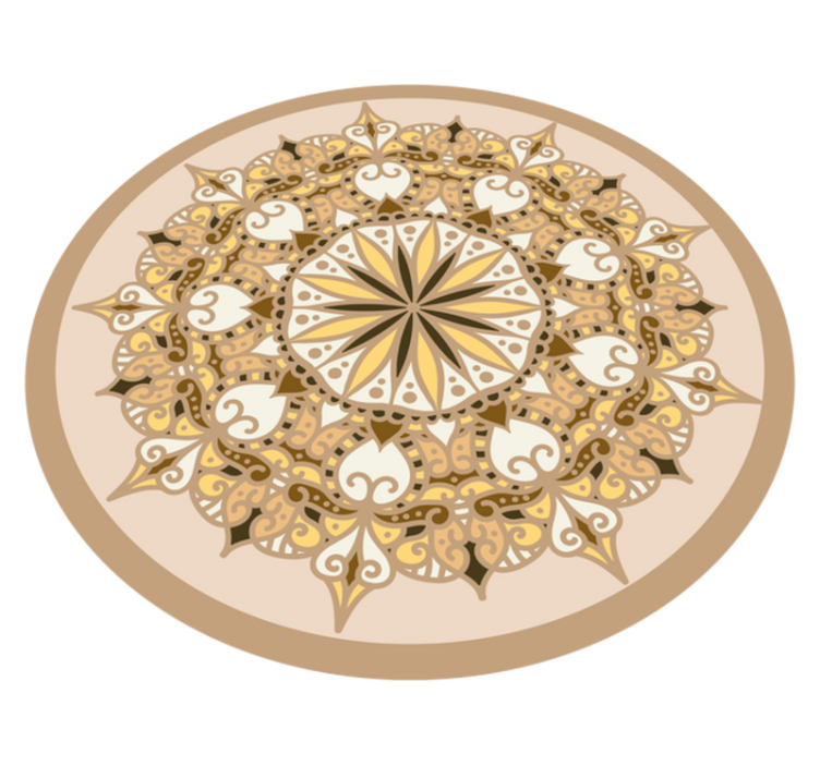 Elegantna zlata mandala Vinilna preproga mandala - TenStickers