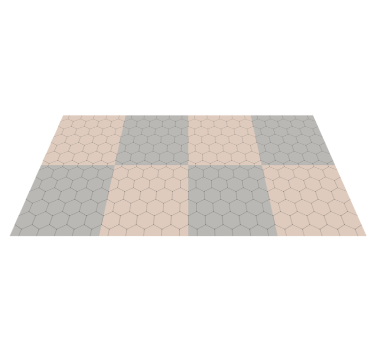 Elegant hexagonal vinilne preproge z vzorci - TenStickers
