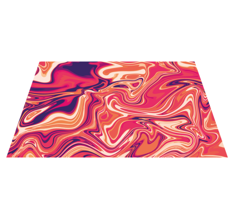 živahen vrtinčasti motiv sodobne vinilne preproge - TenStickers