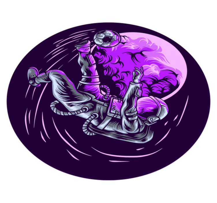 Astronavt lebdi vinilna preproga s zvezdami - TenStickers