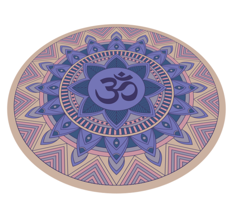 Meditativni vzorec lotosa Vinilna preproga mandala - TenStickers