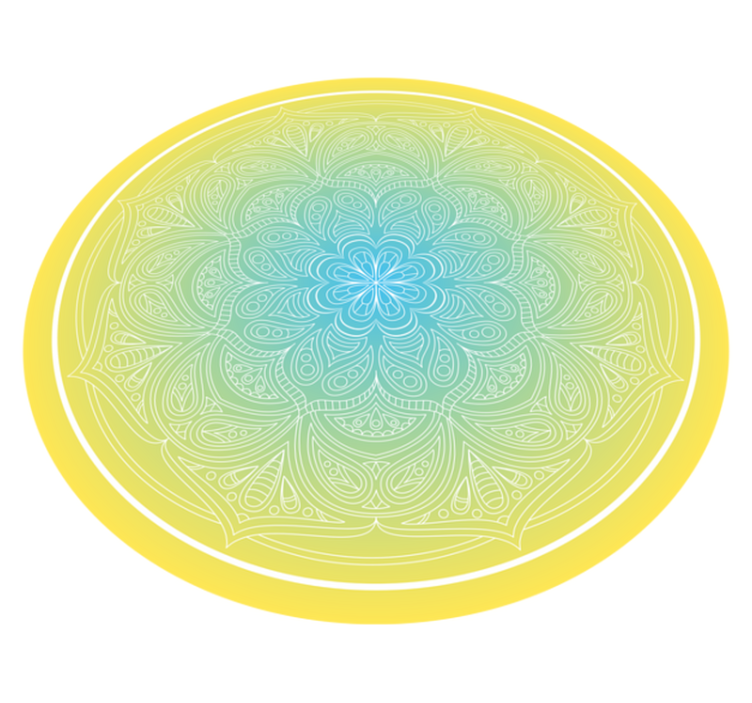 Zapleten cvetlični vzorec Vinilna preproga mandala - TenStickers