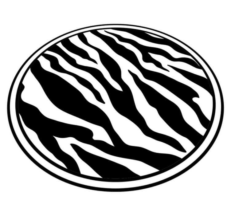Chic zebra lines vinilni tepih z živalskim potiskom - TenStickers