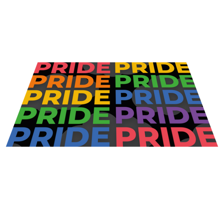 Colorful pride statement vinilne preproge z napisom - TenStickers