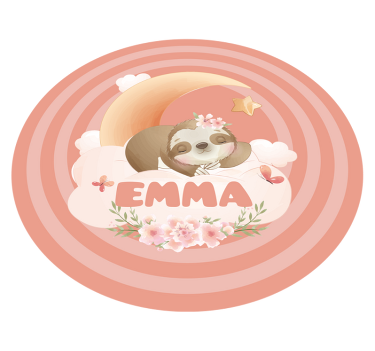 Ljubka žival lenuh z imenom baby play mat - TenStickers