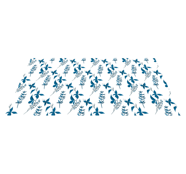 Botanic motif cvetlična vinilna preproga - TenStickers