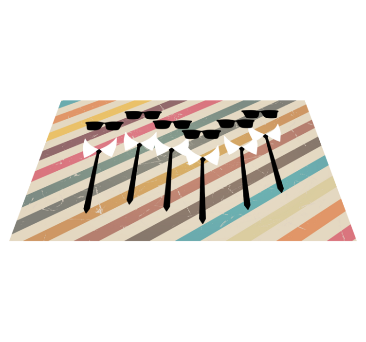 Elegantna skupinska oblačila Vinilna preproga s črtami - TenStickers