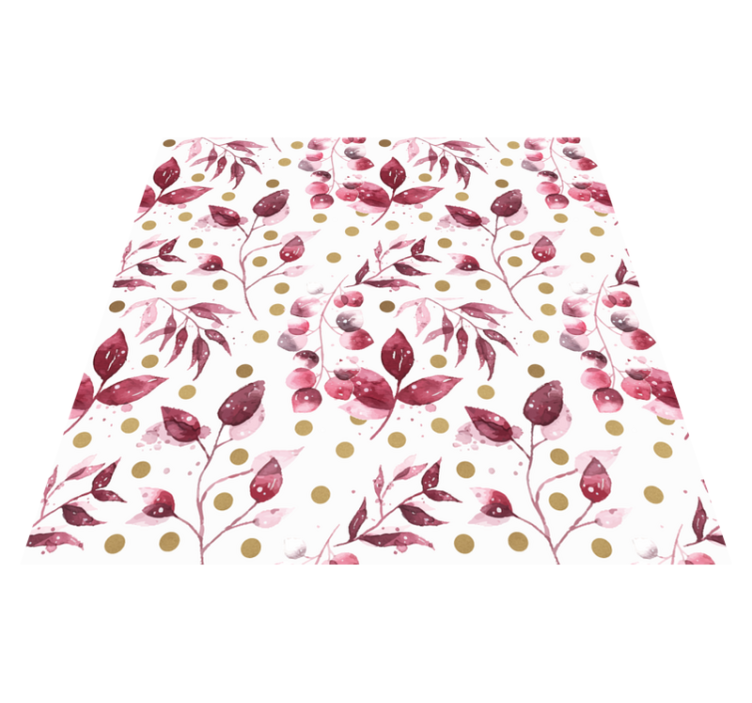 Botanical print pattern cvetlična vinilna preproga - TenStickers