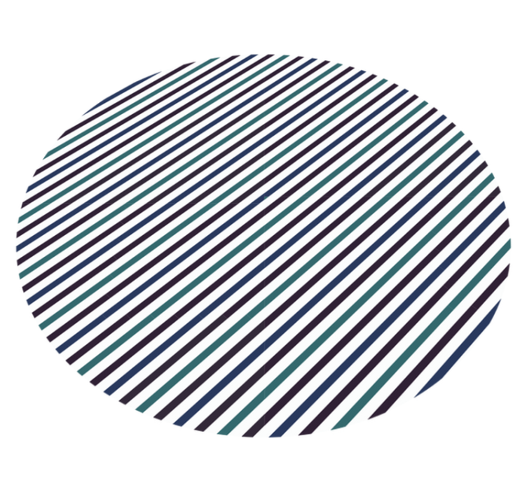 Krožna preproga z modrimi diagonalnimi črtami - TenStickers