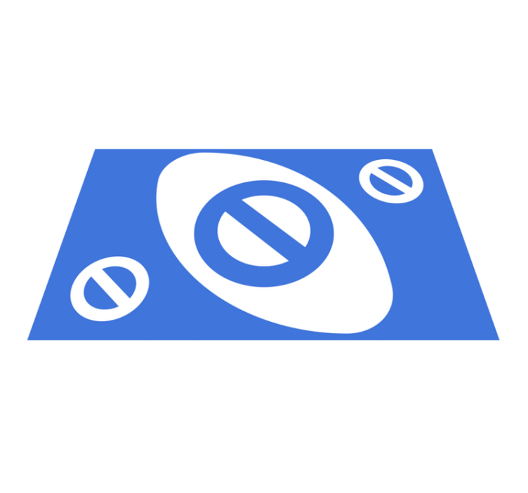 Grafika modrega kroga Vinilne preproge v drugih vzorcih - TenStickers