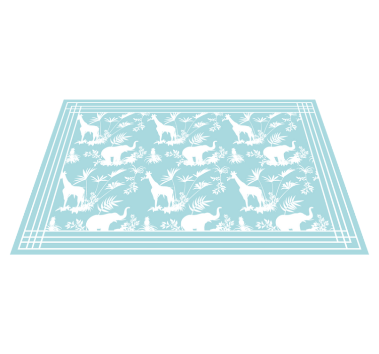 Safari prizor v džungli Vinilna preproga za dojenčke - TenStickers