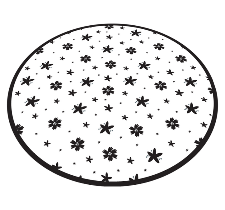 Floral star pattern cvetlična vinilna preproga - TenStickers