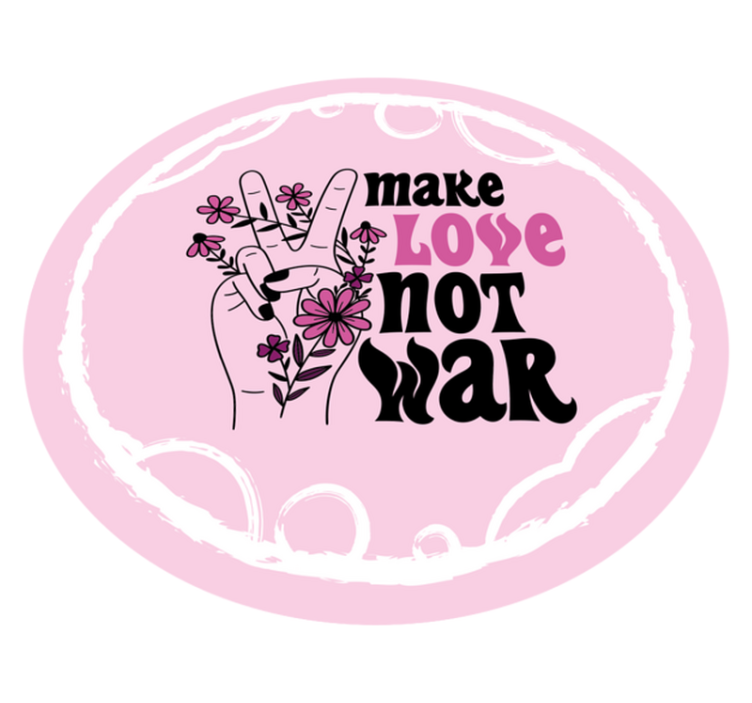 Sporočilo mirne ljubezni vinilne preproge z napisom - TenStickers