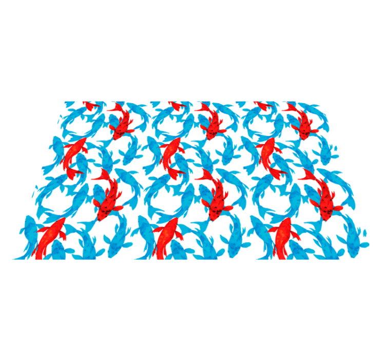 Barvita koi riba Vinilna preproga za kopalnico - TenStickers