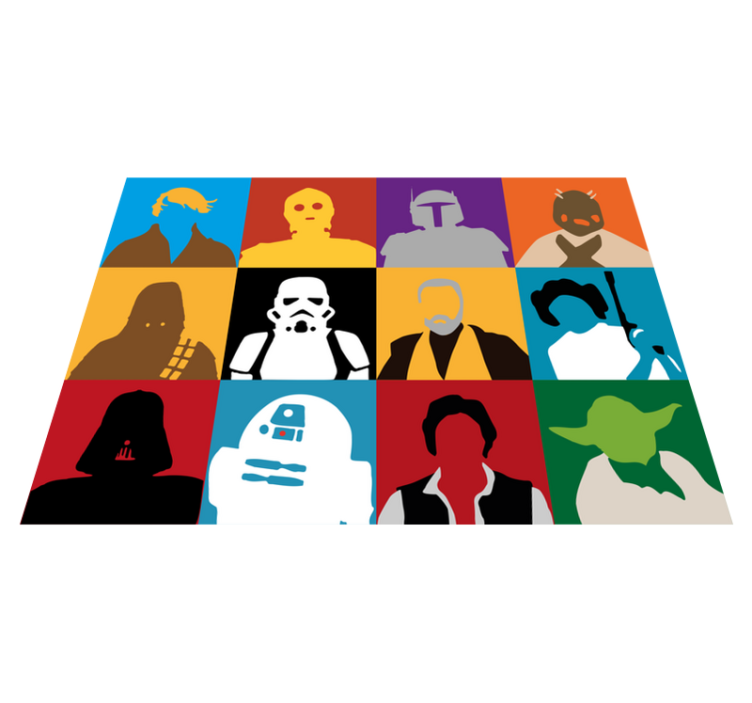 Ikonične silhuete likov Vinilne preproge v drugih vzorcih - TenStickers