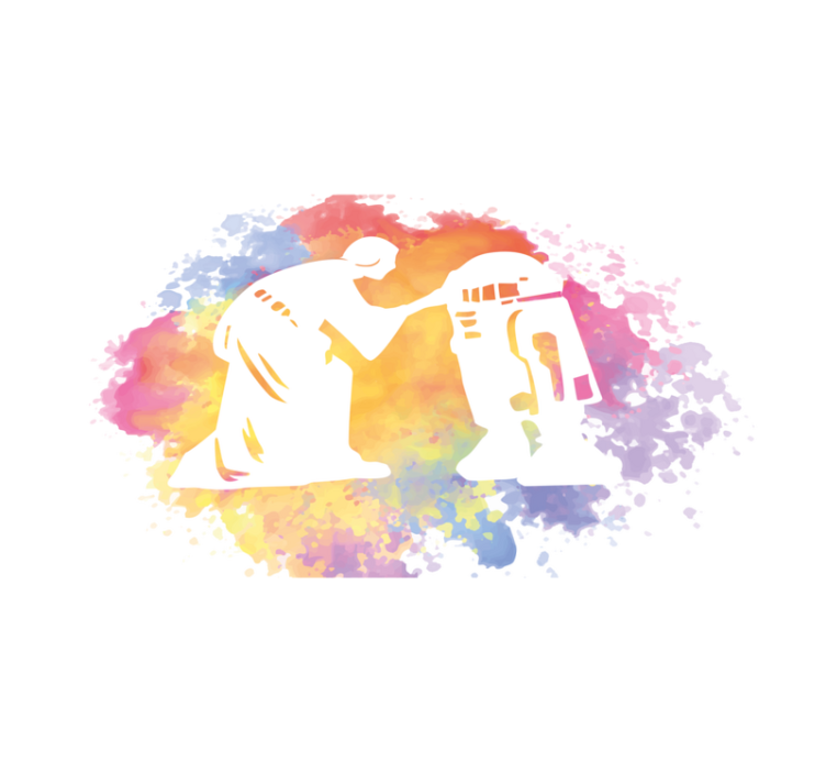 Akvarelska galaktična saga Vinilna preproga za najstnike - TenStickers