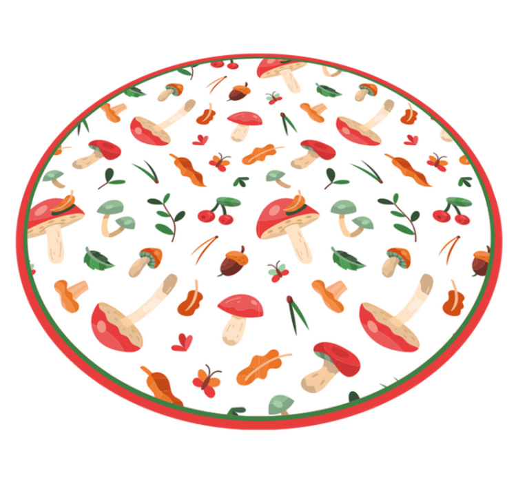 Cvetlični motiv gobe cvetlična vinilna preproga - TenStickers