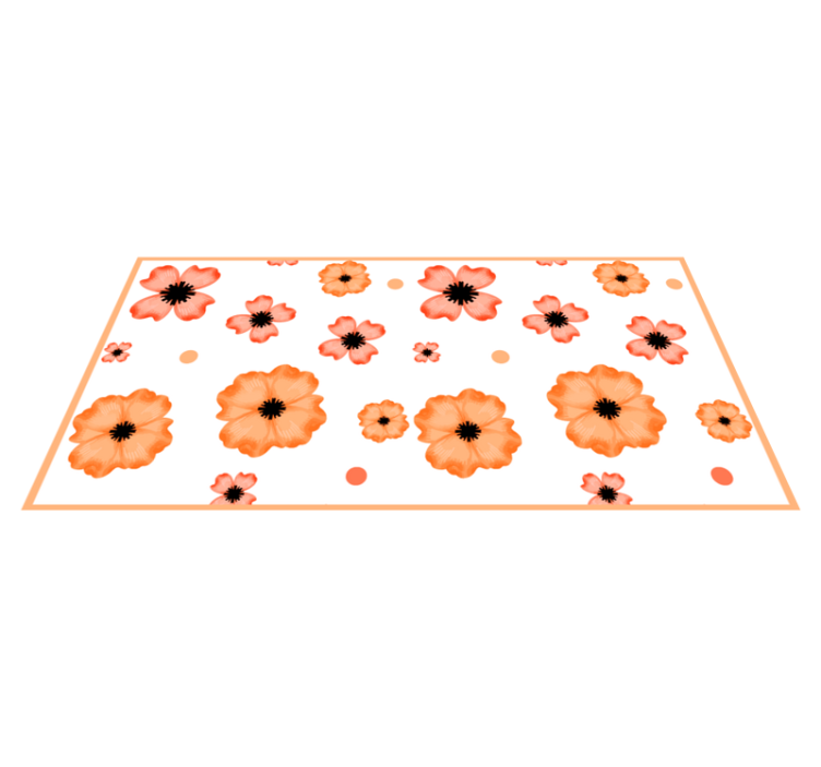 Vzorčasto ozadje cvetlična vinilna preproga - TenStickers