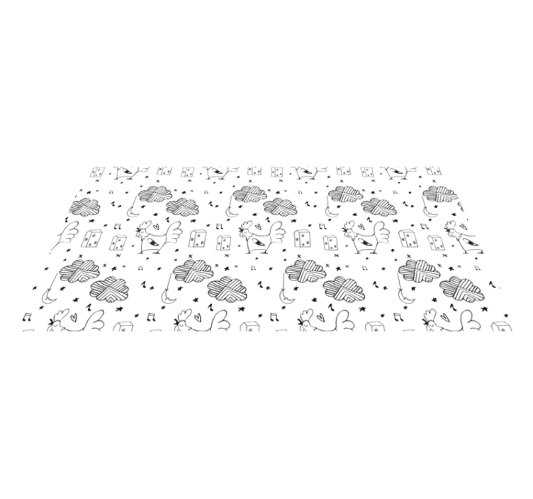 Minimalistična zasnova perutnine Otroške vinilna preproga - TenStickers