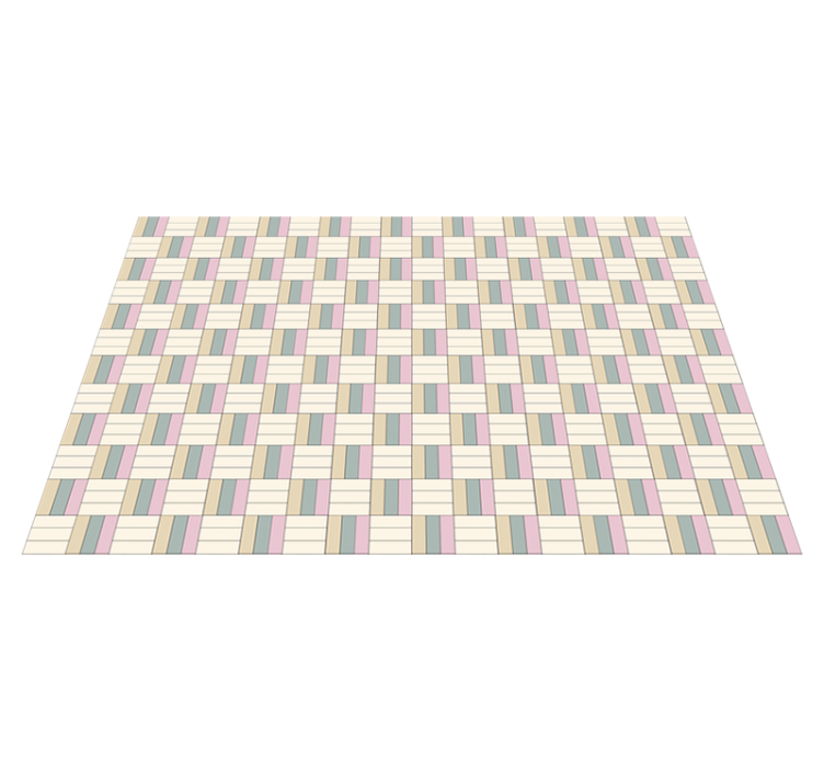 Tkani barvni bloki Vinilne preproge z geometrijskimi vzorci - TenStickers